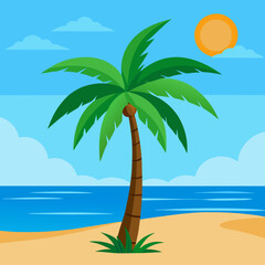 palm tree on the beach