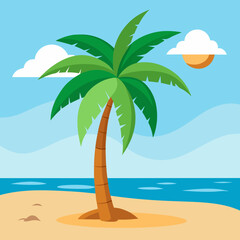 palm tree on the beach