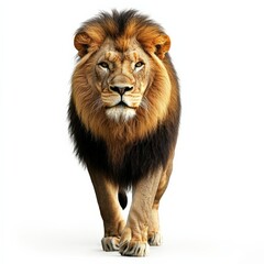 Obraz premium majestic male lion walking toward the camera