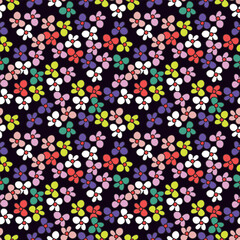 Exotic hand drawn flowers, seamless patterns with floral for fabric, textiles, clothing, wrapping paper, cover, banner, home decor, abstract backgrounds. Vector illustration.