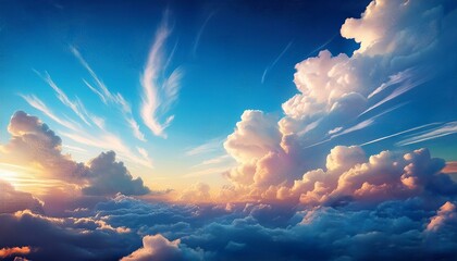 dreamy sky history with stains