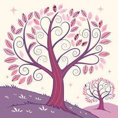 Fototapeta premium tree with hearts