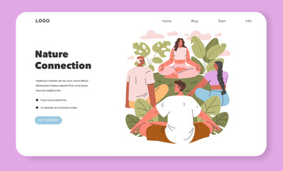 Spiritual Practices. Flat Vector Illustration