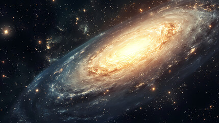 Fototapeta premium Galaxy explorer: unlocking the secrets of the universe. Starbound. Illustration