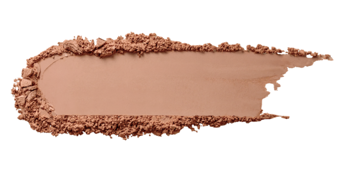 A smooth chocolate makeup foundation smear swatch showcases the latest beauty trends