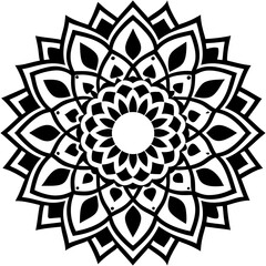 floral design, stylized flower shapes, flowing scrolls, and decorative accents. abstract floral ornament, petal patterns, ideal for use in decorative prints, wallpaper, mandala, digital art, template