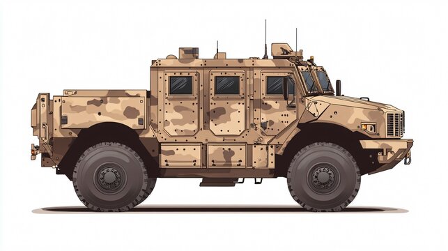 Mine Protected Ambush Resistant MRAP Vehicle for Military Operations