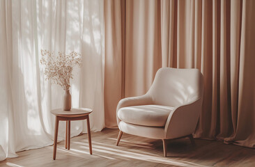 Bright, serene interior decor