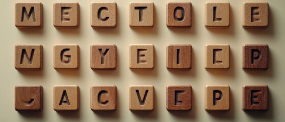 wooden alphabet blocks spelling out a message