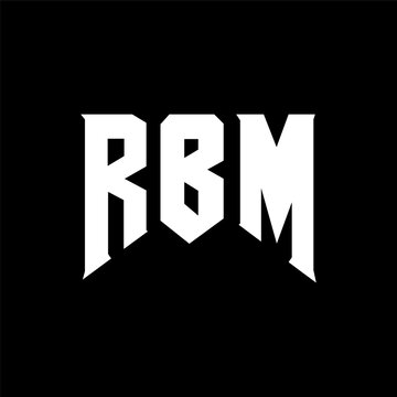 RBM letter logo design for technology company. RBM logo design black and white color combination. RBM logo, RBM vector, RBM design, RBM icon, RBM alphabet. RBM typography logo design.