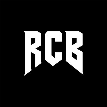 RCB letter logo design for technology company. RCB logo design black and white color combination. RCB logo, RCB vector, RCB design, RCB icon, RCB alphabet. RCB typography logo design.