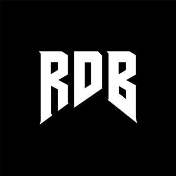 RDB letter logo design for technology company. RDB logo design black and white color combination. RDB logo, RDB vector, RDB design, RDB icon, RDB alphabet. RDB typography logo design.
