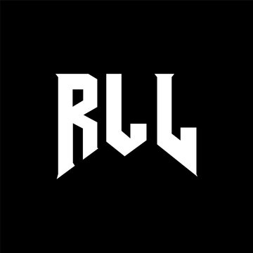 RLL letter logo design for technology company. RLL logo design black and white color combination. RLL logo, RLL vector, RLL design, RLL icon, RLL alphabet. RLL typography logo design.