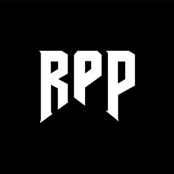 RPP letter logo design for technology company. RPP logo design black and white color combination. RPP logo, RPP vector, RPP design, RPP icon, RPP alphabet. RPP typography logo design.