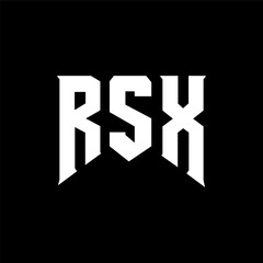 RSX letter logo design for technology company. RSX logo design black and white color combination. RSX logo, RSX vector, RSX design, RSX icon, RSX alphabet. RSX typography logo design.