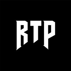 RTP letter logo design for technology company. RTP logo design black and white color combination. RTP logo, RTP vector, RTP design, RTP icon, RTP alphabet. RTP typography logo design.