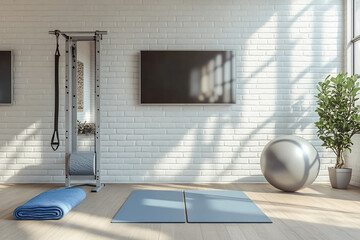 Stylish home gym setup