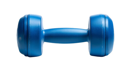 AI-Generated Image: Blue Dumbbell Isolated on Transparent Background