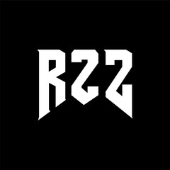 RZZ letter logo design for technology company. RZZ logo design black and white color combination. RZZ logo, RZZ vector, RZZ design, RZZ icon, RZZ alphabet. RZZ typography logo design.