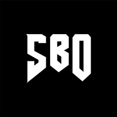 SBO letter logo design for technology company. SBO logo design black and white color combination. SBO logo, SBO vector, SBO design, SBO icon, SBO alphabet. SBO typography logo design.