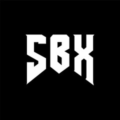 SBX letter logo design for technology company. SBX logo design black and white color combination. SBX logo, SBX vector, SBX design, SBX icon, SBX alphabet. SBX typography logo design.