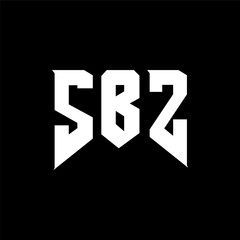 SBZ letter logo design for technology company. SBZ logo design black and white color combination. SBZ logo, SBZ vector, SBZ design, SBZ icon, SBZ alphabet. SBZ typography logo design.