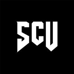SCU letter logo design for technology company. SCU logo design black and white color combination. SCU logo, SCU vector, SCU design, SCU icon, SCU alphabet. SCU typography logo design.