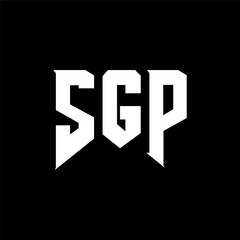 SGP letter logo design for technology company. SGP logo design black and white color combination. SGP logo, SGP vector, SGP design, SGP icon, SGP alphabet. SGP typography logo design.