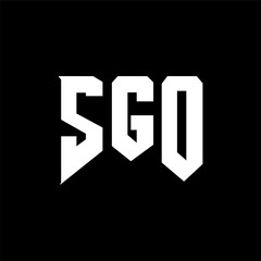 SGO letter logo design for technology company. SGO logo design black and white color combination. SGO logo, SGO vector, SGO design, SGO icon, SGO alphabet. SGO typography logo design.