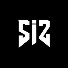 SIZ letter logo design for technology company. SIZ logo design black and white color combination. SIZ logo, SIZ vector, SIZ design, SIZ icon, SIZ alphabet. SIZ typography logo design.