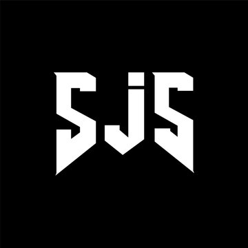 SJS letter logo design for technology company. SJS logo design black and white color combination. SJS logo, SJS vector, SJS design, SJS icon, SJS alphabet. SJS typography logo design.