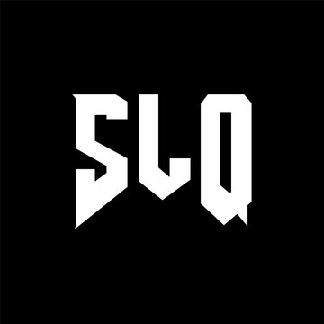 SLQ letter logo design for technology company. SLQ logo design black and white color combination. SLQ logo, SLQ vector, SLQ design, SLQ icon, SLQ alphabet. SLQ typography logo design.