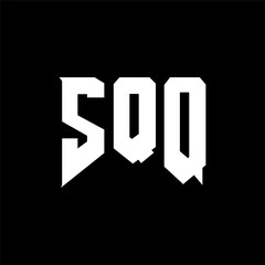 SQQ letter logo design for technology company. SQQ logo design black and white color combination. SQQ logo, SQQ vector, SQQ design, SQQ icon, SQQ alphabet. SQQ typography logo design.