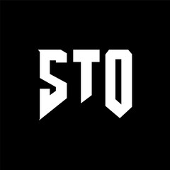 Obraz premium STO letter logo design for technology company. STO logo design black and white color combination. STO logo, STO vector, STO design, STO icon, STO alphabet. STO typography logo design.