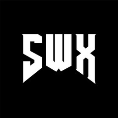 SWX letter logo design for technology company. SWX logo design black and white color combination. SWX logo, SWX vector, SWX design, SWX icon, SWX alphabet. SWX typography logo design.