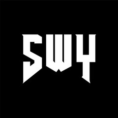 SWY letter logo design for technology company. SWY logo design black and white color combination. SWY logo, SWY vector, SWY design, SWY icon, SWY alphabet. SWY typography logo design.