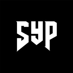 SYP letter logo design for technology company. SYP logo design black and white color combination. SYP logo, SYP vector, SYP design, SYP icon, SYP alphabet. SYP typography logo design.