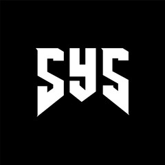 SYS letter logo design for technology company. SYS logo design black and white color combination. SYS logo, SYS vector, SYS design, SYS icon, SYS alphabet. SYS typography logo design.