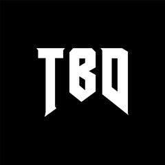Obraz premium TBD letter logo design for technology company. TBD logo design black and white color combination. TBD logo, TBD vector, TBD design, TBD icon, TBD alphabet. TBD typography logo design.