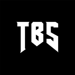 Obraz premium TBS letter logo design for technology company. TBS logo design black and white color combination. TBS logo, TBS vector, TBS design, TBS icon, TBS alphabet. TBS typography logo design.