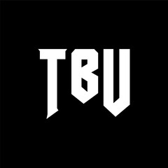 Obraz premium TBU letter logo design for technology company. TBU logo design black and white color combination. TBU logo, TBU vector, TBU design, TBU icon, TBU alphabet. TBU typography logo design.