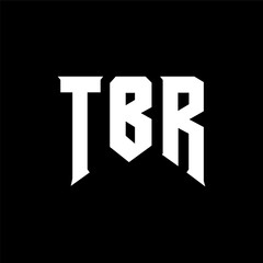 TBR letter logo design for technology company. TBR logo design black and white color combination. TBR logo, TBR vector, TBR design, TBR icon, TBR alphabet. TBR typography logo design.