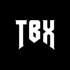 TBX letter logo design for technology company. TBX logo design black and white color combination. TBX logo, TBX vector, TBX design, TBX icon, TBX alphabet. TBX typography logo design.