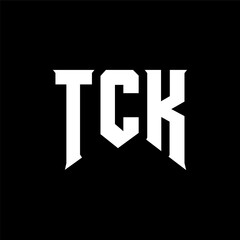 TCK letter logo design for technology company. TCK logo design black and white color combination. TCK logo, TCK vector, TCK design, TCK icon, TCK alphabet. TCK typography logo design.