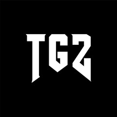 TGZ letter logo design for technology company. TGZ logo design black and white color combination. TGZ logo, TGZ vector, TGZ design, TGZ icon, TGZ alphabet. TGZ typography logo design.