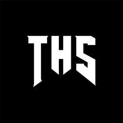 THS letter logo design for technology company. THS logo design black and white color combination. THS logo, THS vector, THS design, THS icon, THS alphabet. THS typography logo design.