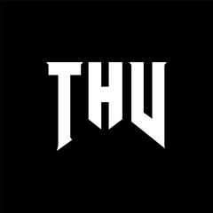 THV letter logo design for technology company. THV logo design black and white color combination. THV logo, THV vector, THV design, THV icon, THV alphabet. THV typography logo design.