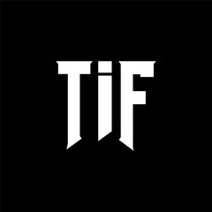 TIF letter logo design for technology company. TIF logo design black and white color combination. TIF logo, TIF vector, TIF design, TIF icon, TIF alphabet. TIF typography logo design.