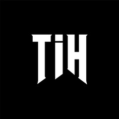 TIH letter logo design for technology company. TIH logo design black and white color combination. TIH logo, TIH vector, TIH design, TIH icon, TIH alphabet. TIH typography logo design.