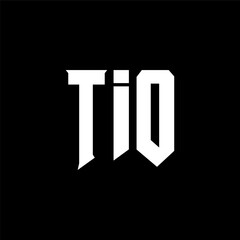 TIO letter logo design for technology company. TIO logo design black and white color combination. TIO logo, TIO vector, TIO design, TIO icon, TIO alphabet. TIO typography logo design.